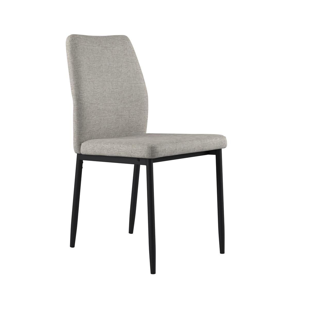 Vierfußstuhl Augusta Webstoff Grau - Schwarz/Grau, KONVENTIONELL, Textil/Metall (45/87/56.5cm)