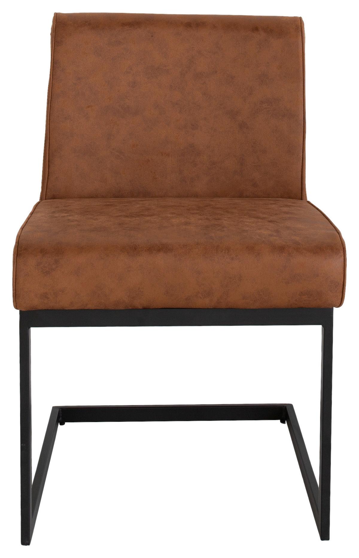 Schwingstuhl-set Benji Cognac - Cognac, KONVENTIONELL, Textil/Metall (53/81/61cm) - MID.YOU