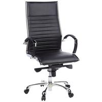 Drehstuhl Parma 20 Schwarz - Schwarz, MODERN, Leder/Kunststoff (60/125/50cm) - MID.YOU