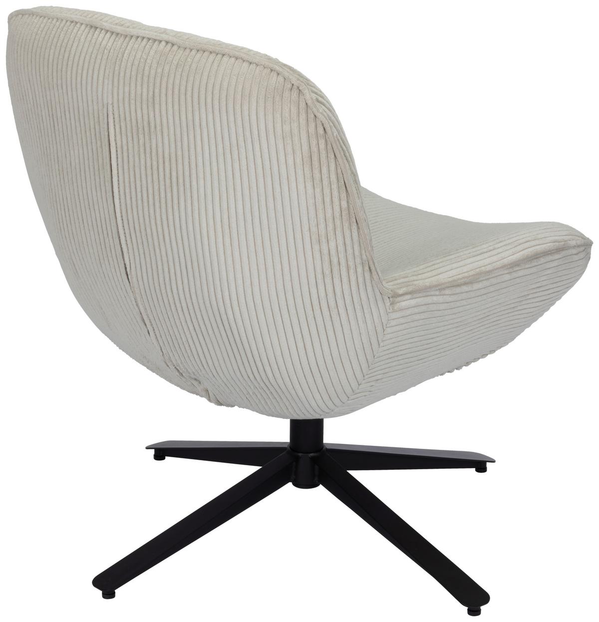 Relaxsessel Maro Hellgrau B: 66 Cm - Hellgrau/Schwarz, Basics, Textil/Metall (66/76/75cm) - Livetastic