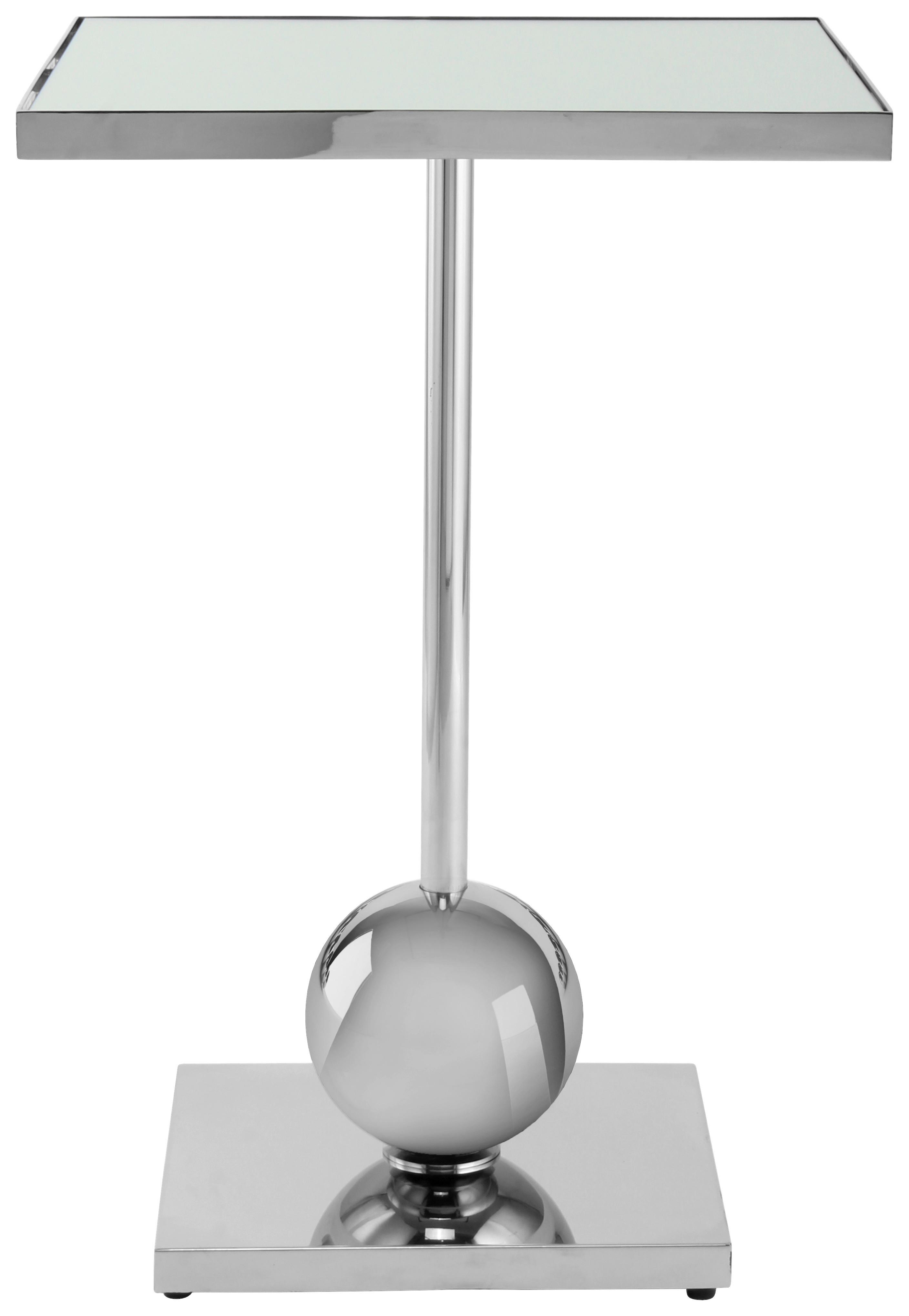 Beistelltisch-set Leva 125 Silberfarben B: 42 Cm - Silberfarben, Design, Glas/Metall (42/42/62cm) - Kayoom