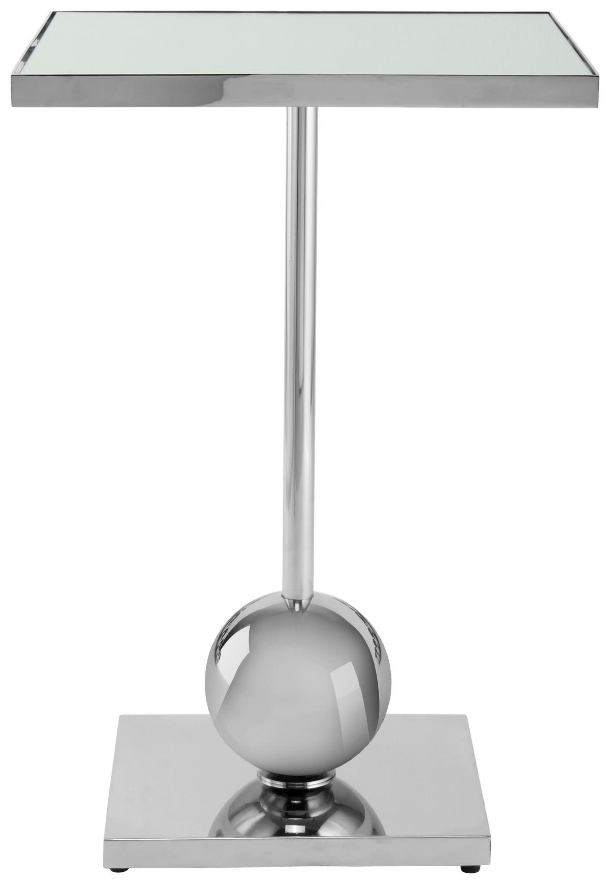 Beistelltisch-Set Leva 125 Silberfarben B: 42 cm - Silberfarben, Design, Glas/Metall (42/42/62cm) - Kayoom