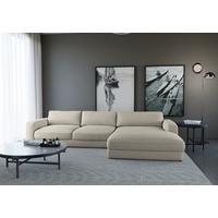 Ecksofa Bourbon, Grau S: 303x176 cm - Schwarz/Grau, MODERN, Textil (303/176cm) - Trendmanufaktur