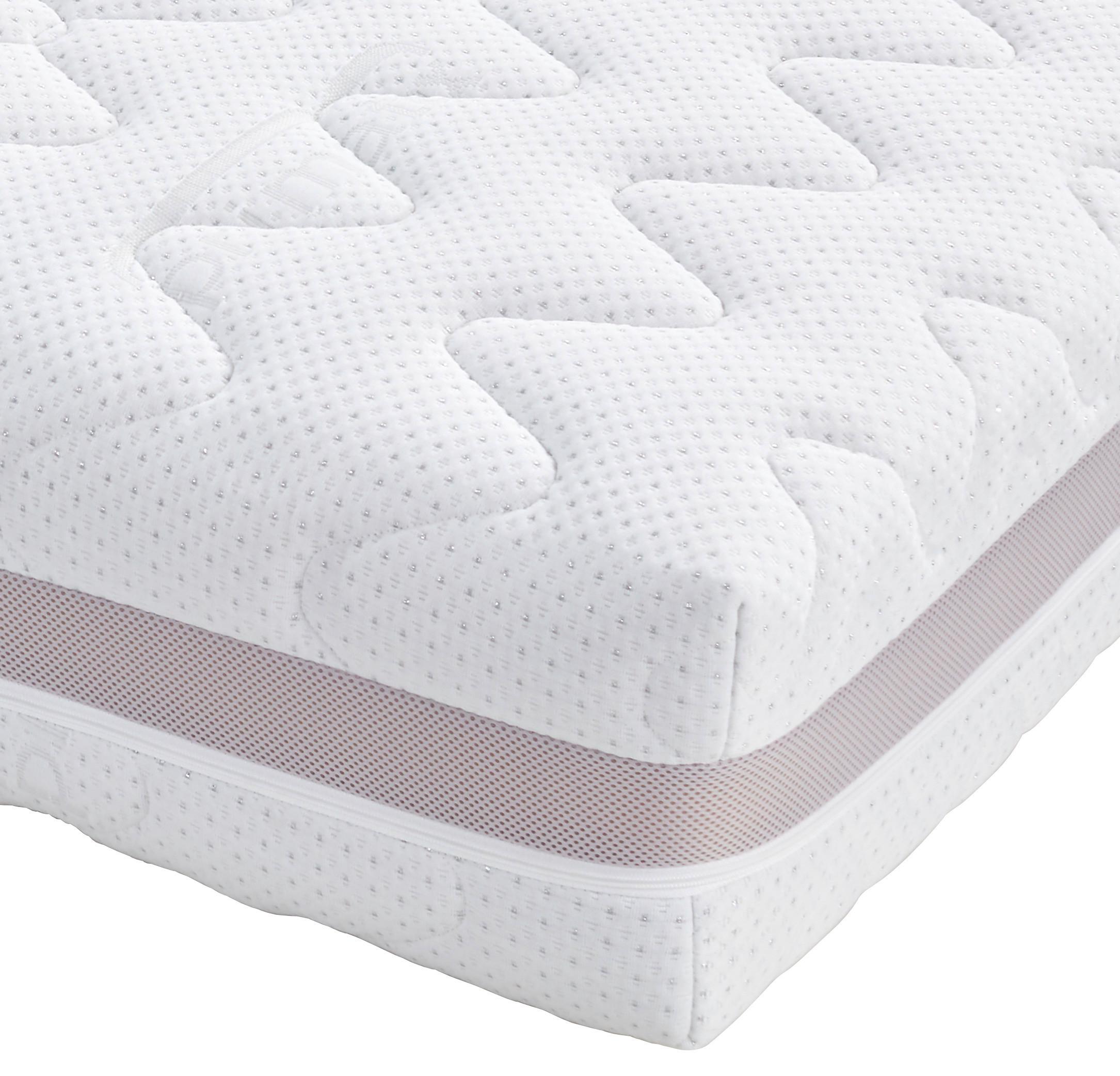 Taschenfederkernmatratze Visco Dream 90x200 cm H3 H: 22 cm - Weiß, KONVENTIONELL, Textil (90/200cm) - Livetastic