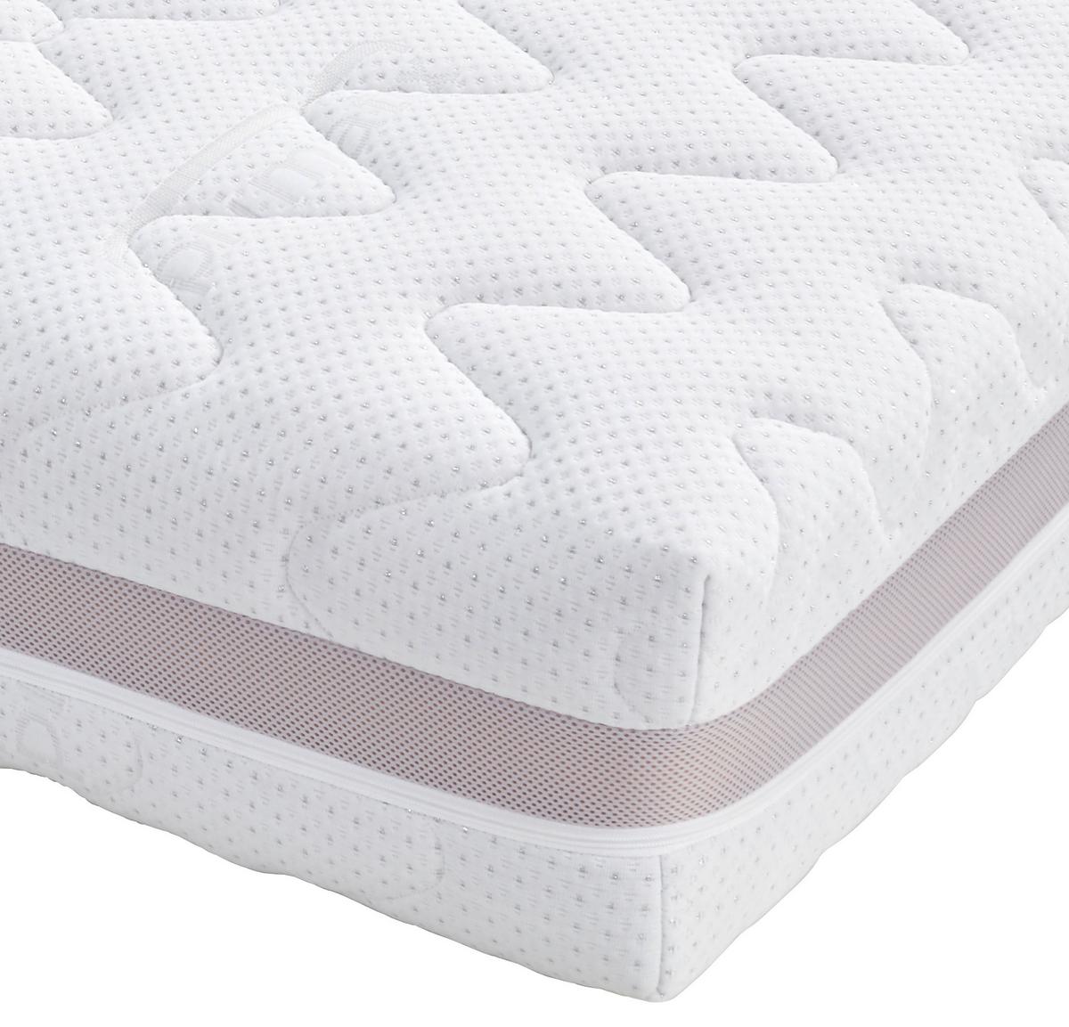 Taschenfederkernmatratze Visco Dream 90x200 cm H3 H: 22 cm - Weiß, KONVENTIONELL, Textil (90/200cm) - Livetastic