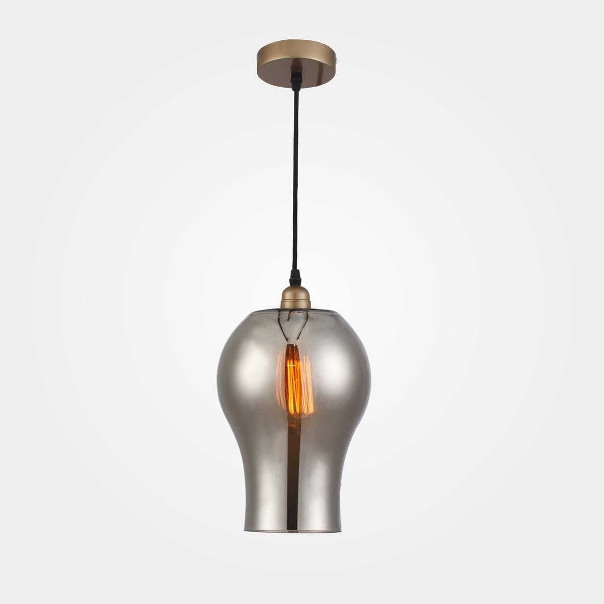 Hängeleuchte Gala H: 33 cm 1-Flammig - Silberfarben, Trend, Glas (18/33/18cm) - Kayoom