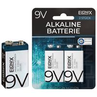 BATERIE Alkaline 9V, 2 v bal. - bílá/barvy stříbra, Basics (4,8/2,6/1,7cm)