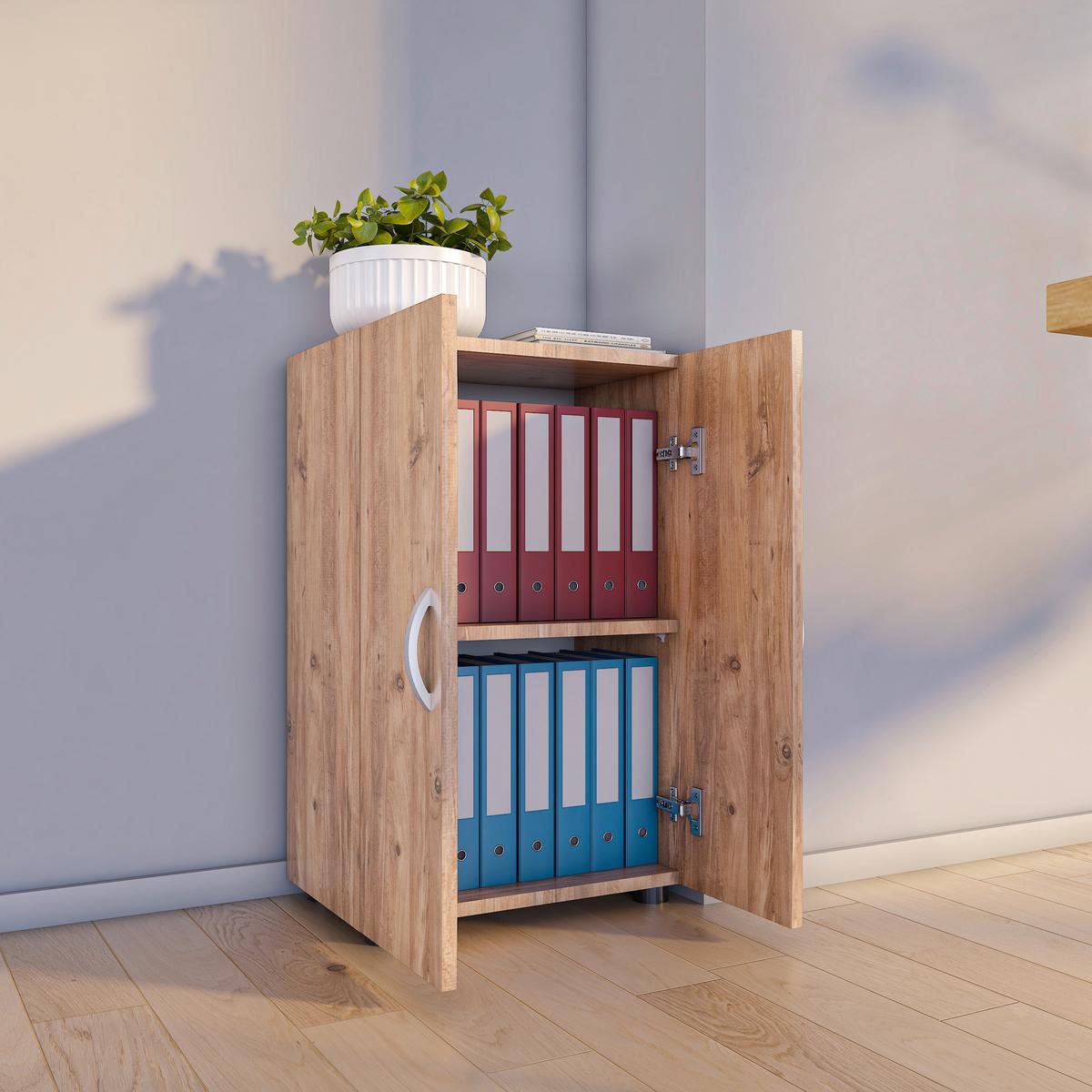 Aktenschrank Ulas 2 Honigeiche Dekor B: 49 Cm - Honigeiche, MODERN, Holzwerkstoff (49/74/34cm) - MID.YOU