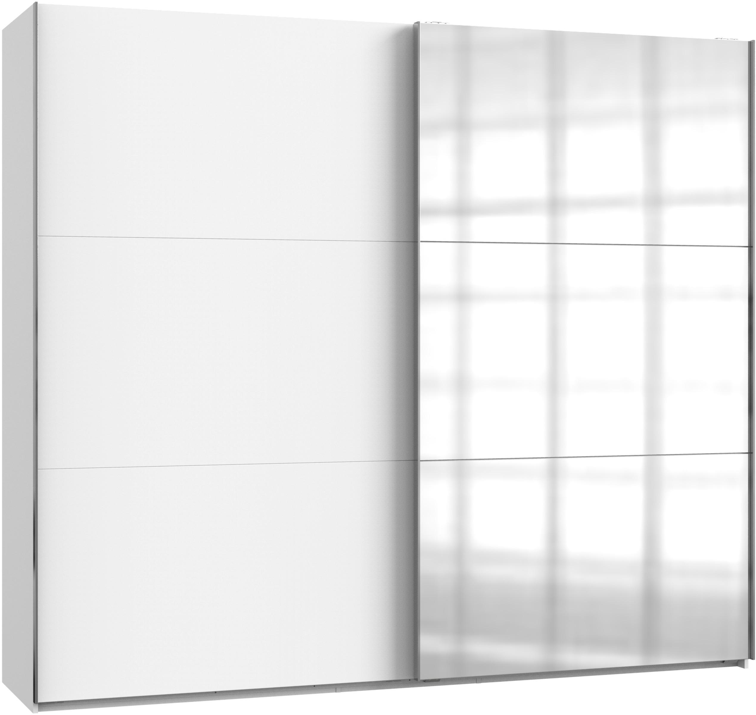 Schwebetürenschrank B: 250 cm Level, Weiß - Weiß, MODERN, Holzwerkstoff (250/216/65cm) - MID.YOU