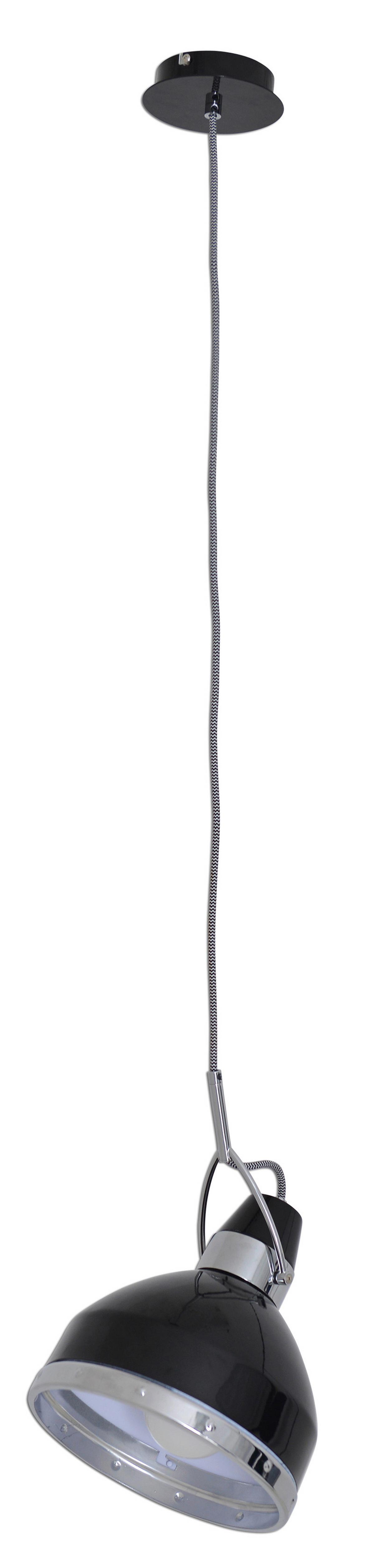Hängeleuchte Cottage H: 135 cm 1-Flammig, kippbar - Schwarz, KONVENTIONELL, Metall (22,8/135cm) - Näve