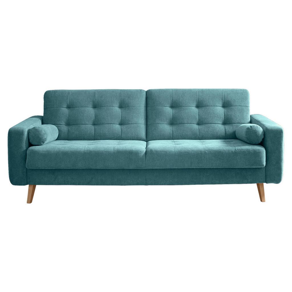 2-Sitzer-Sofa mit Schlaffunktion und Bettkasten Fjord, Grün