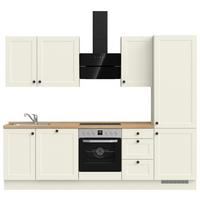 Kuchynská linka 270 cm, biela/dekor dub Sierra - čierna/biela, Modern, kov/kompozitné drevo (270cm) - Nobilia