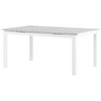 Gartentisch Levels - Weiß/Grau, KONVENTIONELL, Metall (160/100/75cm) - Gardenson