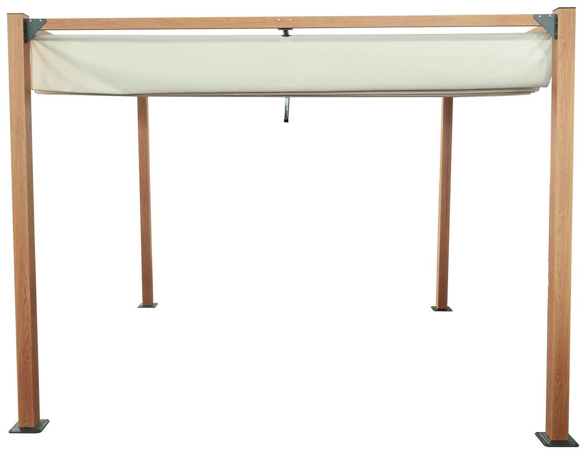 PAVILÓN JOSI - čierna/prírodná farba, Modern, kov/textil (300/230/300cm)