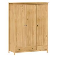 KLEIDERSCHRANK KLEIDERSCHRANK 3TÜ,2SL KIEFER - Naturfarben/Honig, Basics, Holz (144/190/58cm) - Livetastic