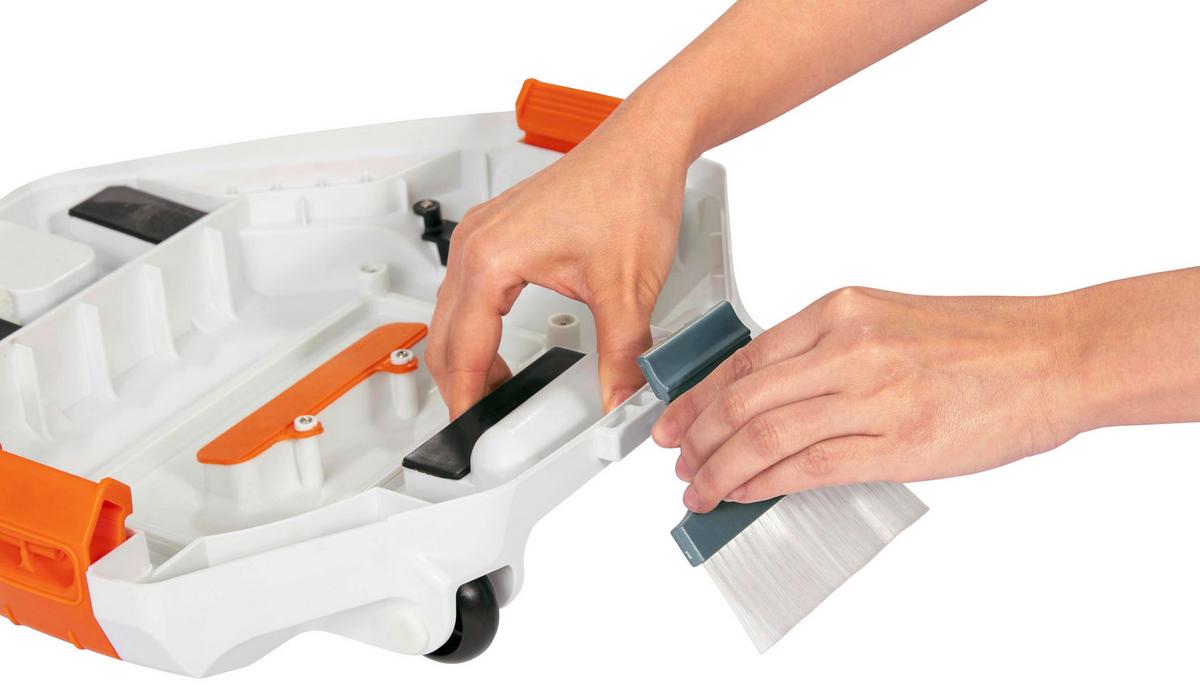 Poolroboter Aquapower, Akku Laufzeit 90 Minuten - Schwarz/Orange, MODERN, Kunststoff (40,5/39,3/28,5cm) - Bestway