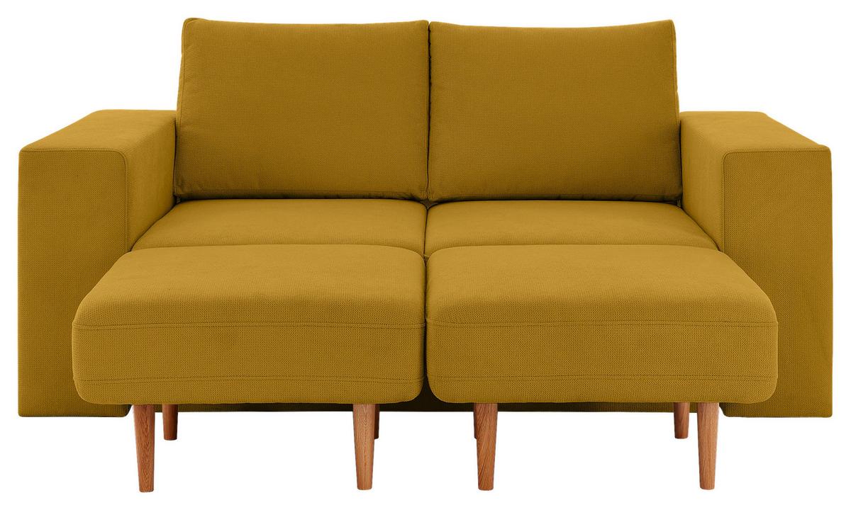 3-Sitzer-Sofa Looks V-2 - Eichefarben/Gelb, Design, Textil (212/96/107cm) - LOOKS by W.Joop