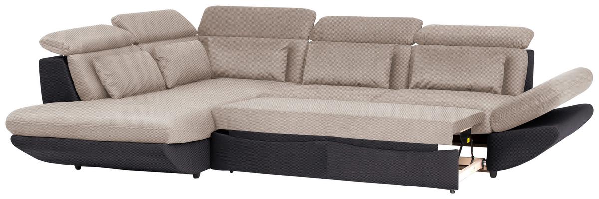 Sarokgarnitúra Park - sötétszürke/szürke, Modern, textil (233/311cm)