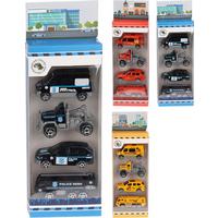 Játékautó Szett 4 Részes - sárga/fekete, Basics, fém