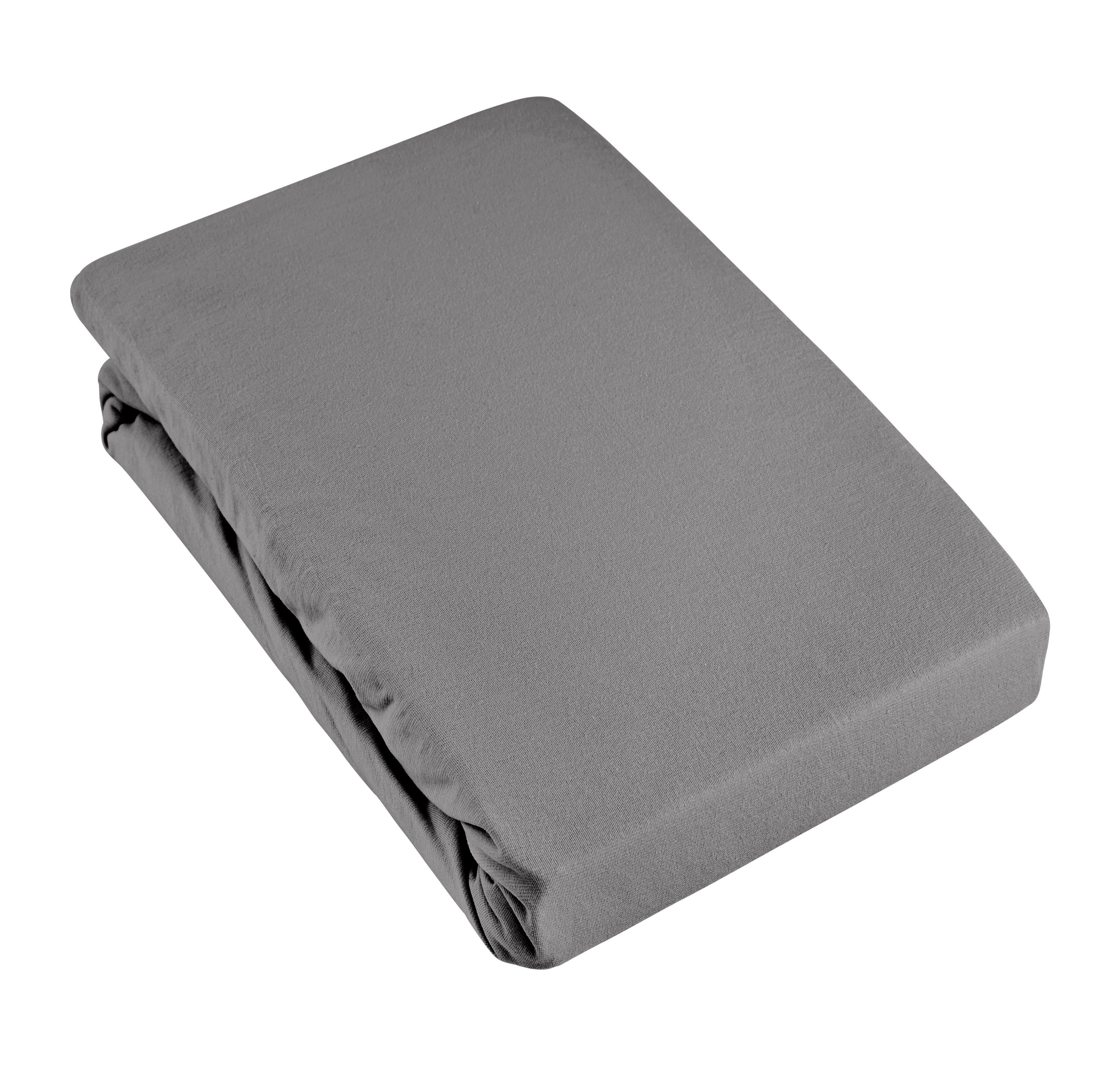Napínacia plachta Basic, 180-200/200/28cm - antracitová, Modern, textil (180/200cm) - Modern Living