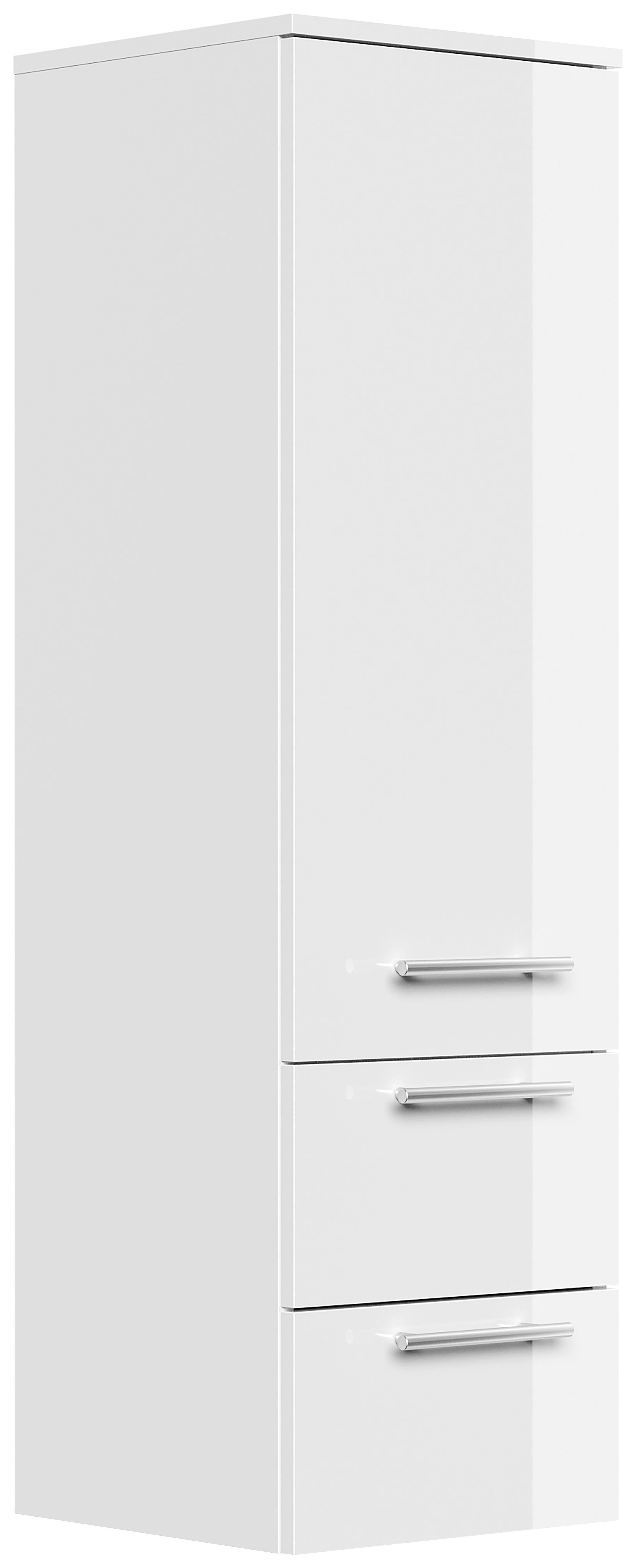 MIDISCHRANK Weiß Hochglanz B: 35,2cm - Weiß Hochglanz, Basics, Glas/Holzwerkstoff (35,2/120/35,8cm) - MID.YOU