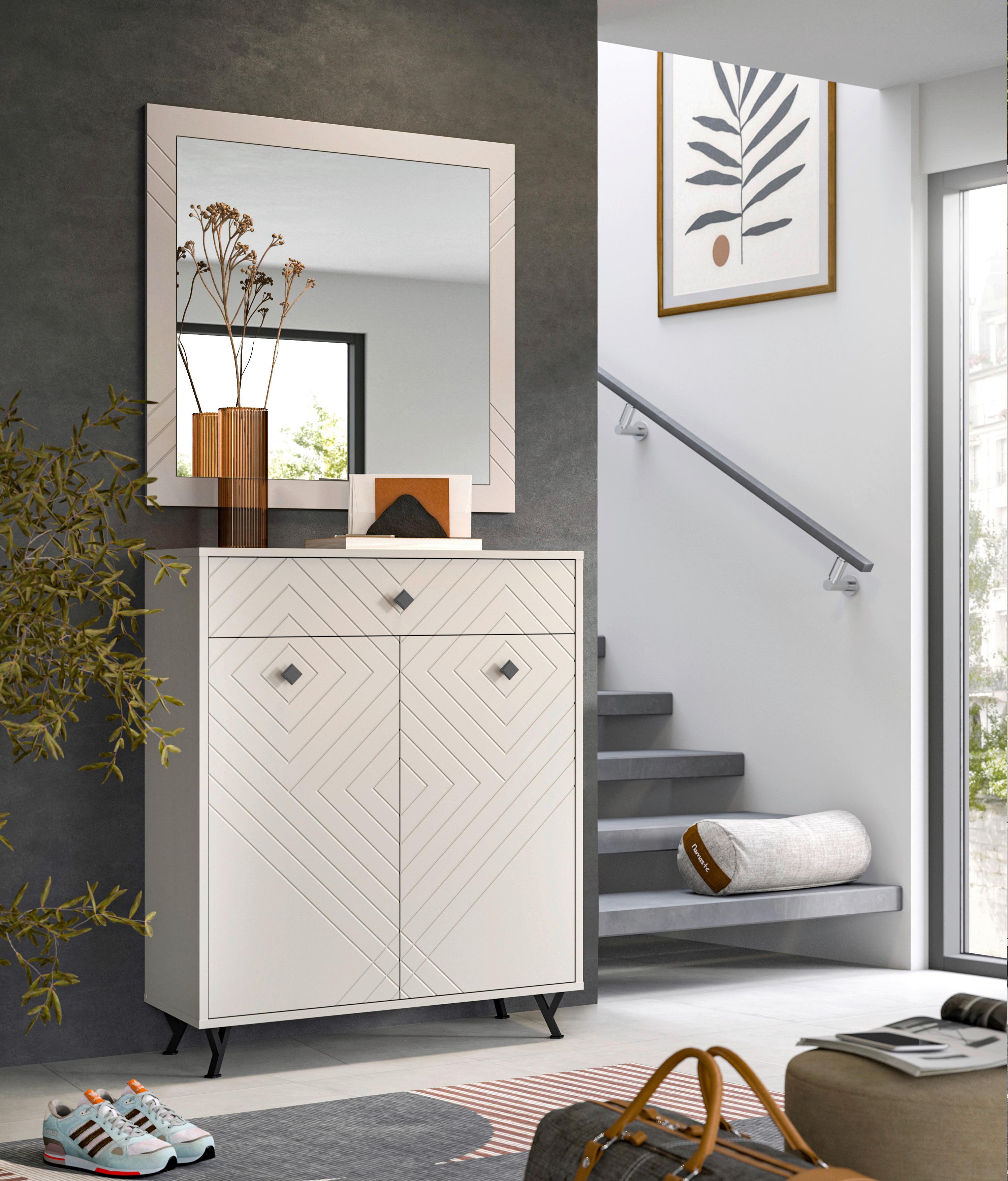 PREDSIEŇOVÝ NÁBYTOK NOTES - Design, kompozitné drevo/sklo (80/190/35cm) - MID.YOU