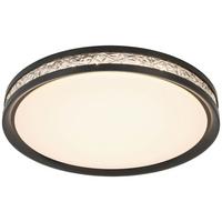 Led Mennyezeti Lámpa Lejla - fekete/áttetsző, Modern, műanyag/fém (50/7cm) - Luca Bessoni
