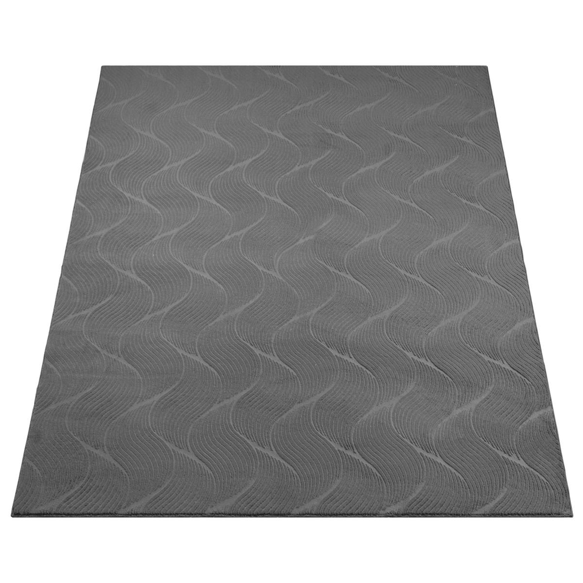 Webteppich Stilo - Anthrazit, KONVENTIONELL, Textil (120/160cm)
