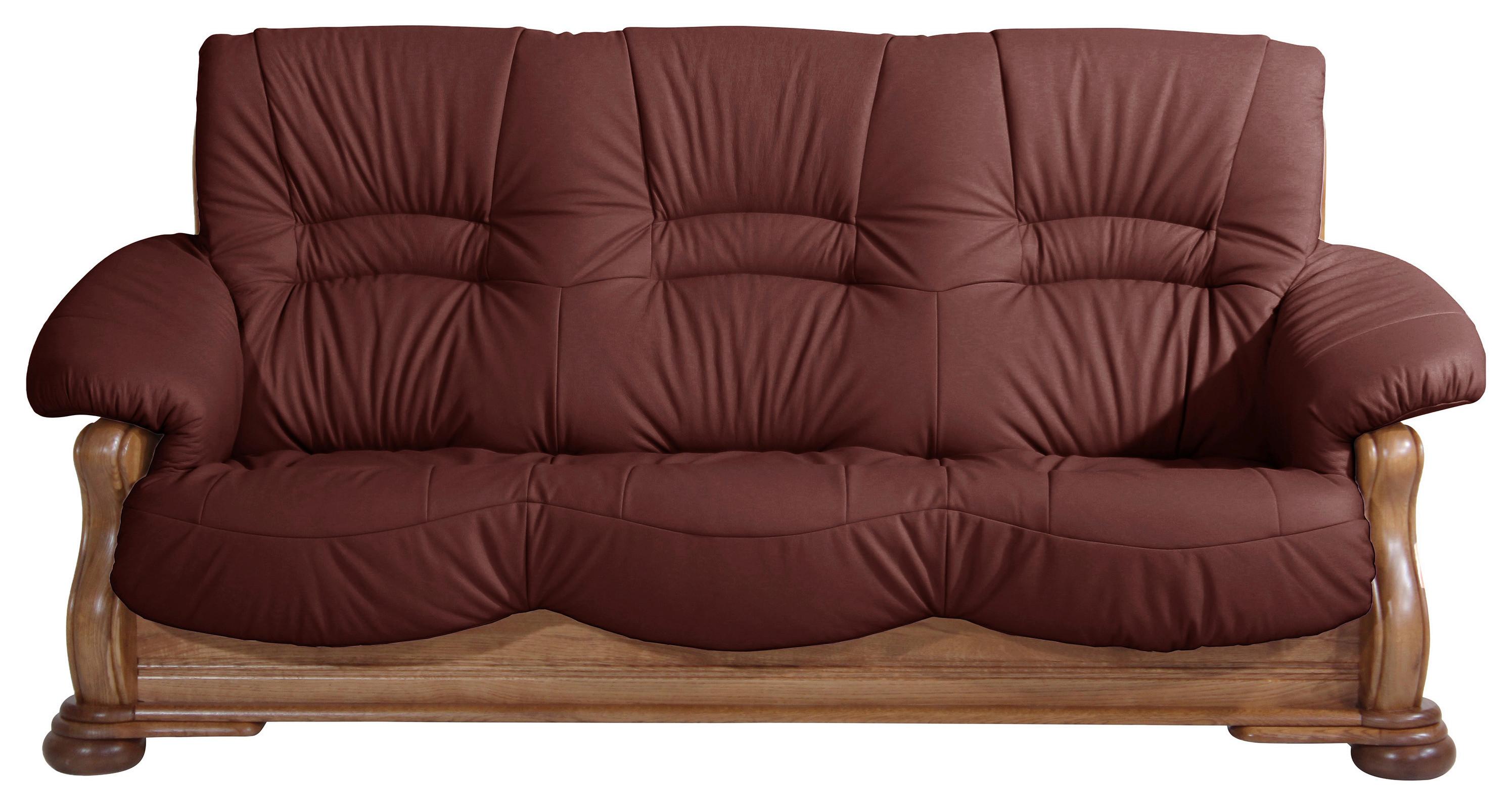 3-Sitzer-Sofa Tennessee Rot Echtleder