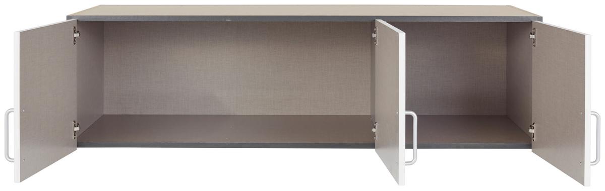 Aufsatzschrank B: 136 cm Aalen Extra Grau/ Weiß - Weiß/Grau, KONVENTIONELL, Holzwerkstoff (136/39/54cm)