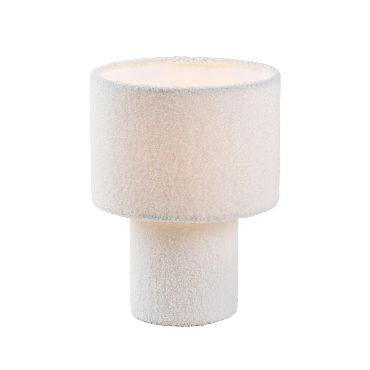 STOLNÁ LAMPA STOFLI - biela/prírodná farba, Modern, kov/textil (19/25cm) - Mömax