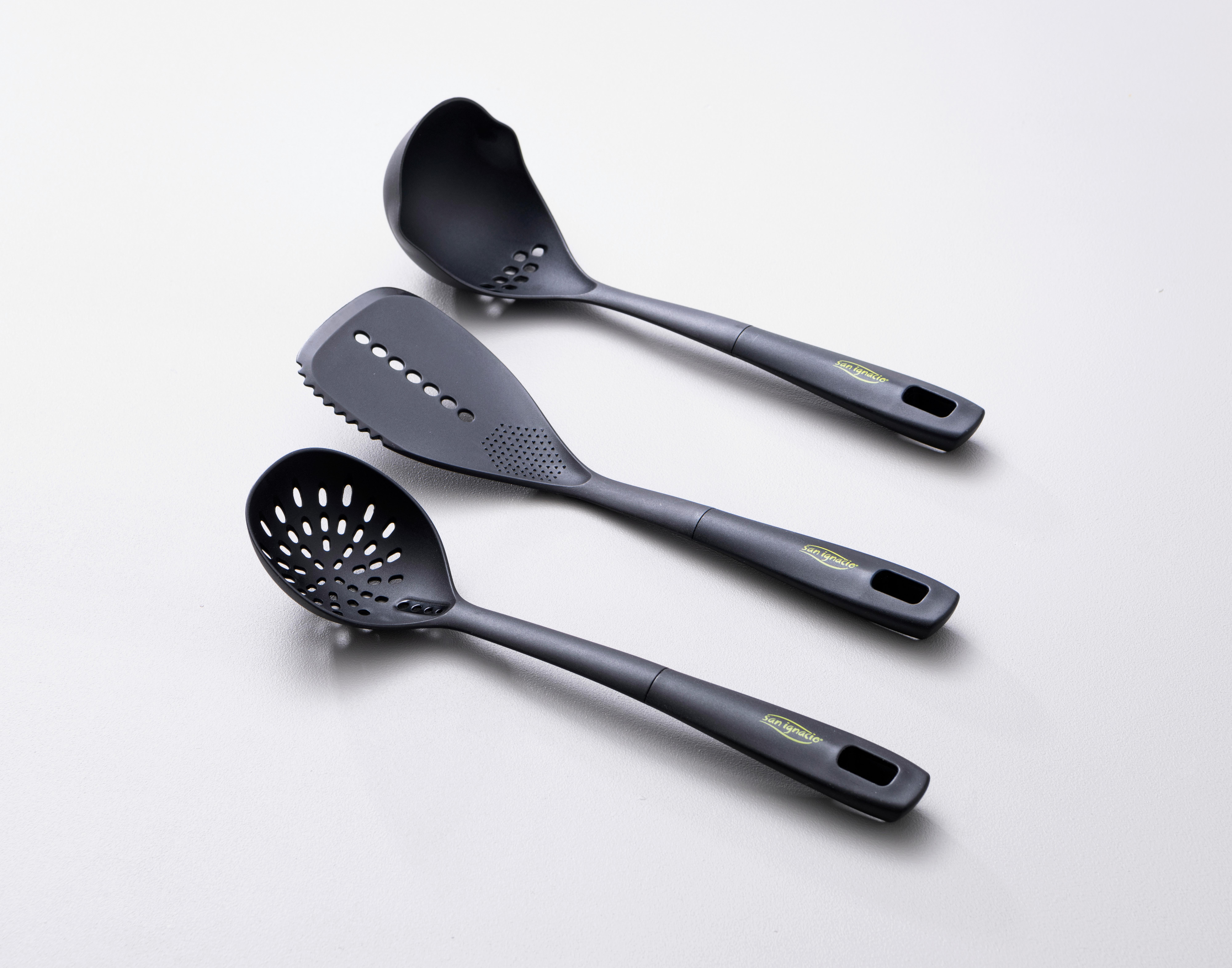 Küchenhelferset Kitchen Tools Schwarz 3-teilig - Schwarz, Basics, Kunststoff (11.5/11,5/35cm)