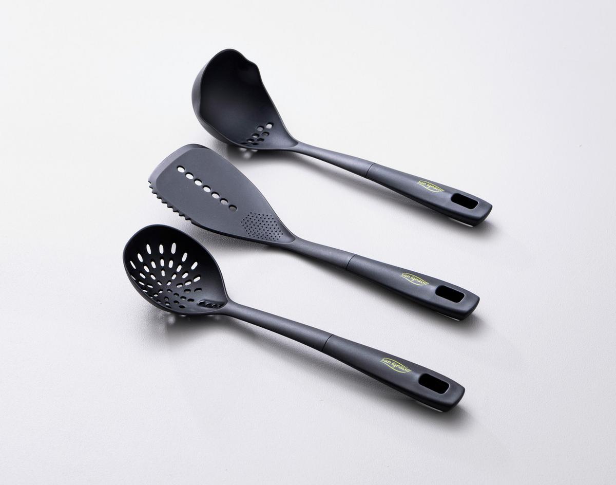 Küchenhelferset Kitchen Tools Schwarz 3-Teilig - Schwarz, Basics, Kunststoff (11.5/11,5/35cm)
