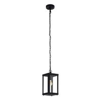 Außenleuchte Alamonte 1 60 W Metall/Glas, Wandmontage - Klar/Schwarz, KONVENTIONELL, Glas/Metall (15/15/128,5cm) - Eglo