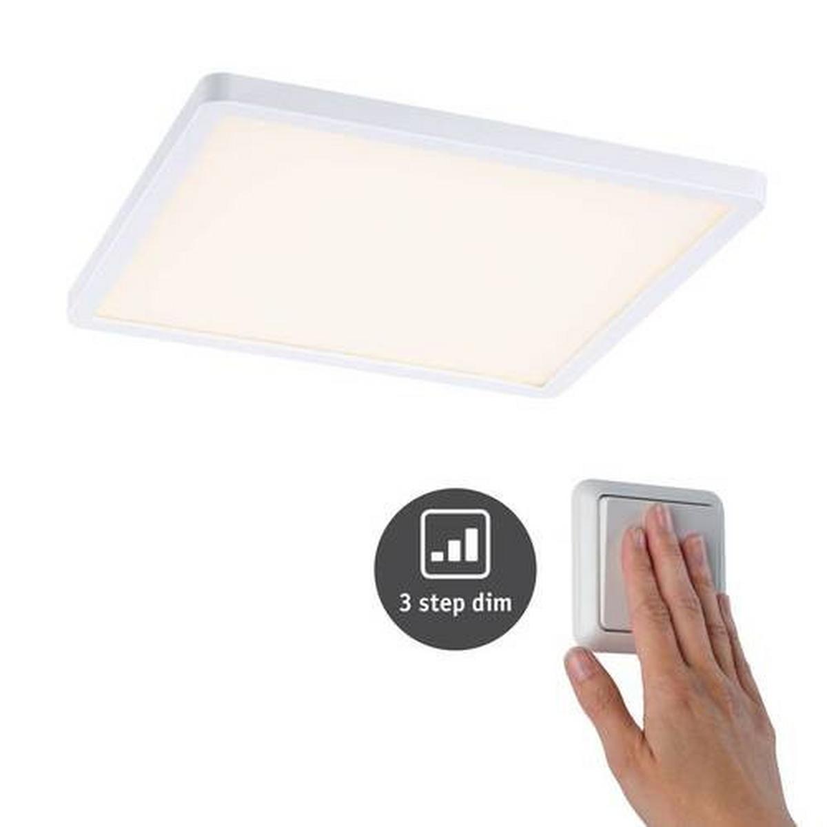 Led-paneel L: 23 Cm Dimmbar - Weiß, Design, Kunststoff (23/23cm) - Paulmann
