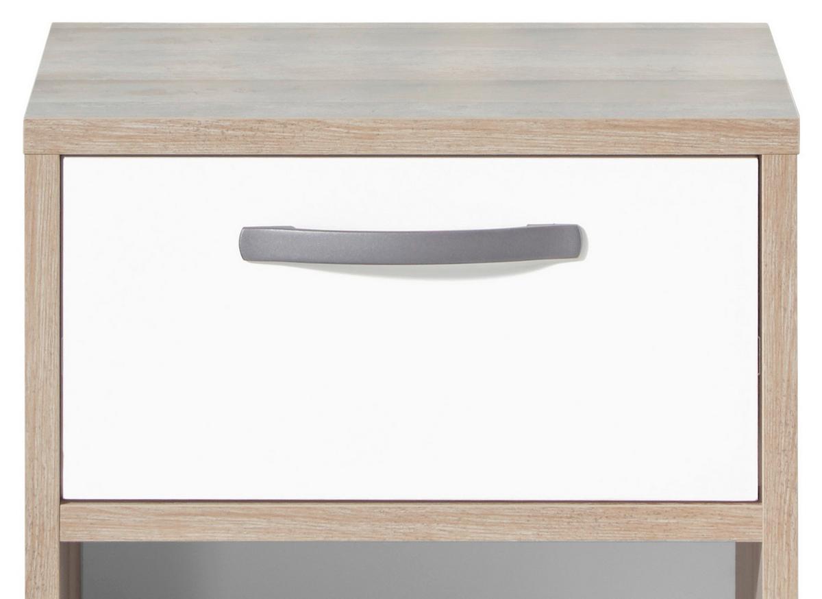 Nočný stolík MOON - hnedá/sivá, Modern, kompozitné drevo/plast (49/52/41cm) - MID.YOU