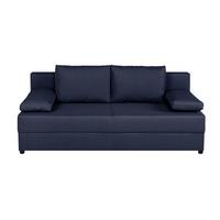 2-sitzer-sofa Mega Mit Schlaffunktion & Bettkasten - Graphitfarben/Schwarz, Design, Holzwerkstoff/Textil - P & B
