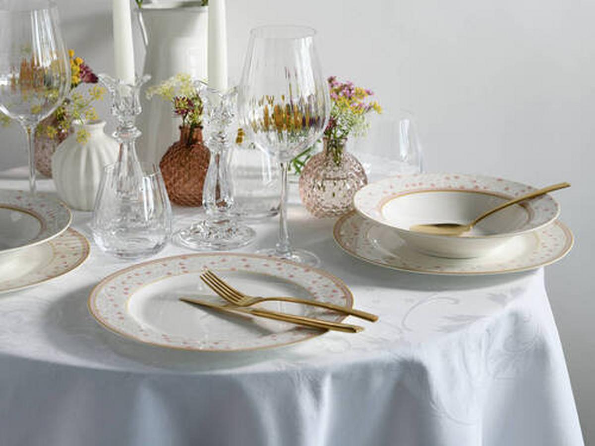 Jedálenský servis EMILIA, 12-dielny - perleťová, Trend, keramika - Creatable