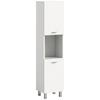 Midischrank Boston Weiß B: 30 Cm - Silberfarben/Weiß, MODERN, Holzwerkstoff (30/125/29cm) - MID.YOU
