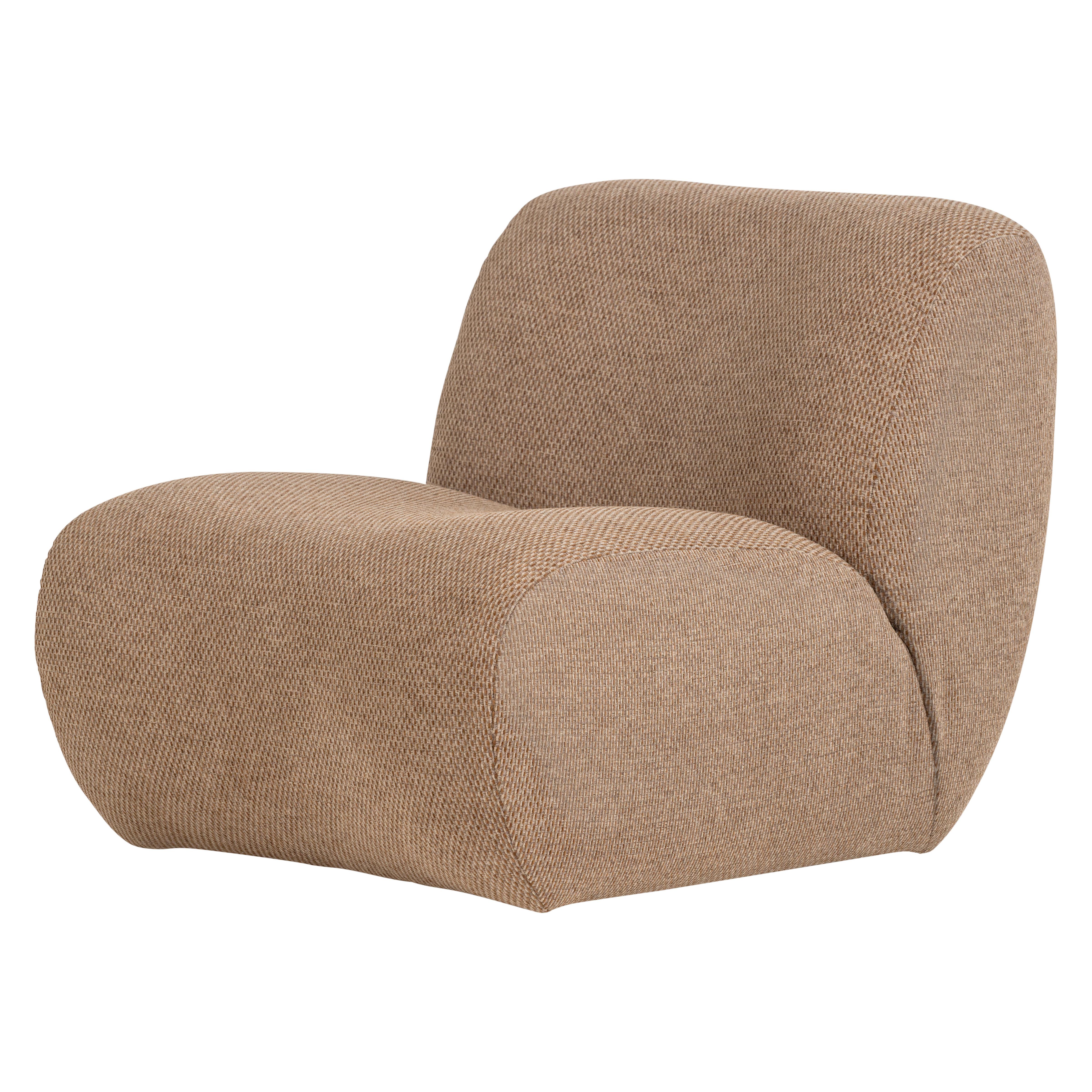 SESSEL Nomu Hellbraun B: 76cm - Hellbraun, MODERN, Textil (76/74/92cm) - Livetastic
