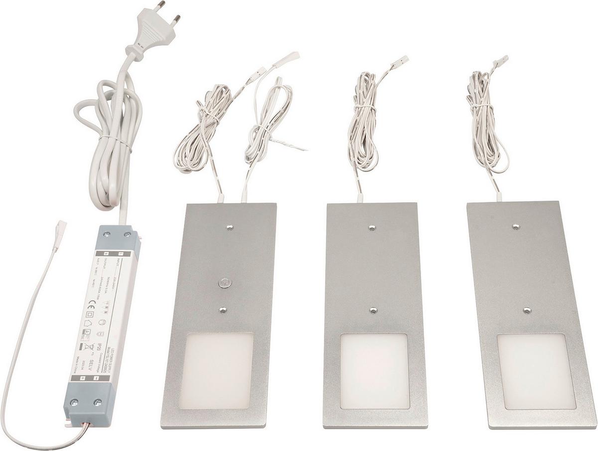 Unterbauleuchte Planar Alu - Alufarben, Basics, Metall (19/7/0,5cm)