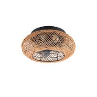 Deckenventilator Lillesand Schwarz D: 50 cm - Transparent/Schwarz, Design, Kunststoff/Metall (50/21,5cm)