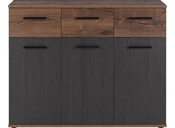 Komoda Sideboard Tokio - farby dubu/čierna, Moderný, kov/kompozitné drevo (104,6/82,8/34,9cm) Komoda Sideboard Tokio - farby dubu/čierna, Moderný, kov/kompozitné drevo (104,6/82,8/34,9cm)