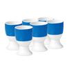 Eierbecherset Blau Weiß 6-Teilig B: 16,5 Cm - Blau/Weiß, Basics, Keramik (16,5/7/11cm) - Van Well