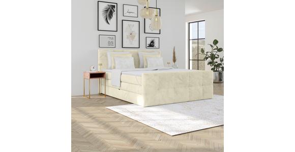 Boxspringbett mit Topper und Bettkasten 180x200 cm Medino - Champagner, KONVENTIONELL, Holz/Holzwerkstoff (180/200cm) - Luca Bessoni