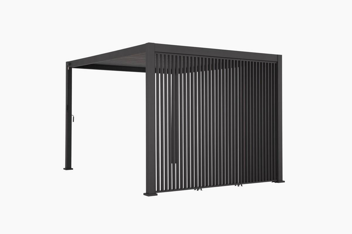 Lamellenteil Deluxe/classic Anthrazit - Vertikal - Anthrazit, MODERN, Metall (123/240/10cm) - Gardenson