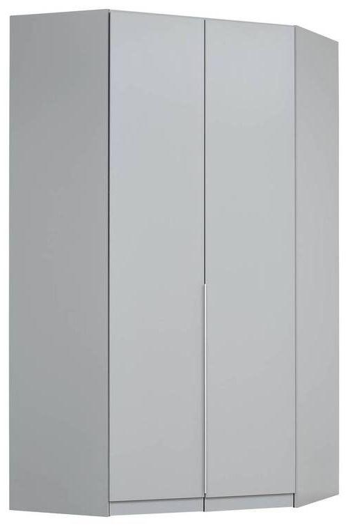 ROHOVÁ ŠATNÍKOVÁ SKRIŇA ALABAMA - svetlosivá/hliníková, Modern, kompozitné drevo (117/229/117cm)