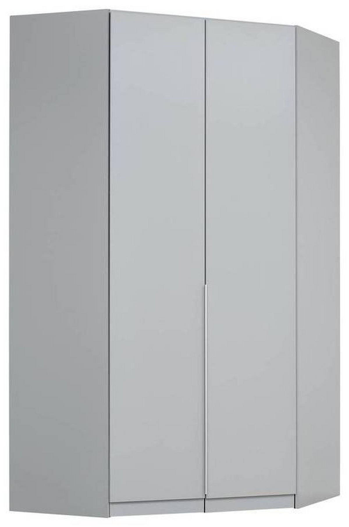ROHOVÁ ŠATNÍ SKŘÍŇ ALABAMA - světle šedá/barvy hliníku, Moderní, kompozitní dřevo (117/229/117cm)