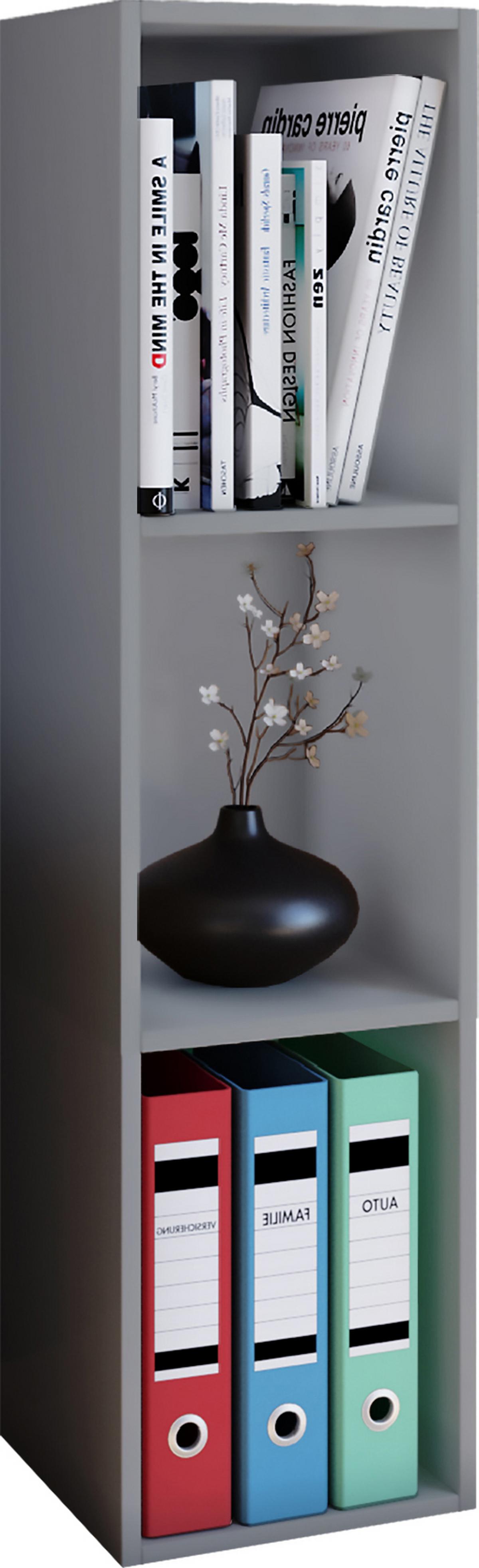 Regál na dokumenty š: 34 cm, šedý - šedá, Basics, kompozitní dřevo (34/107/29cm) - MID.YOU