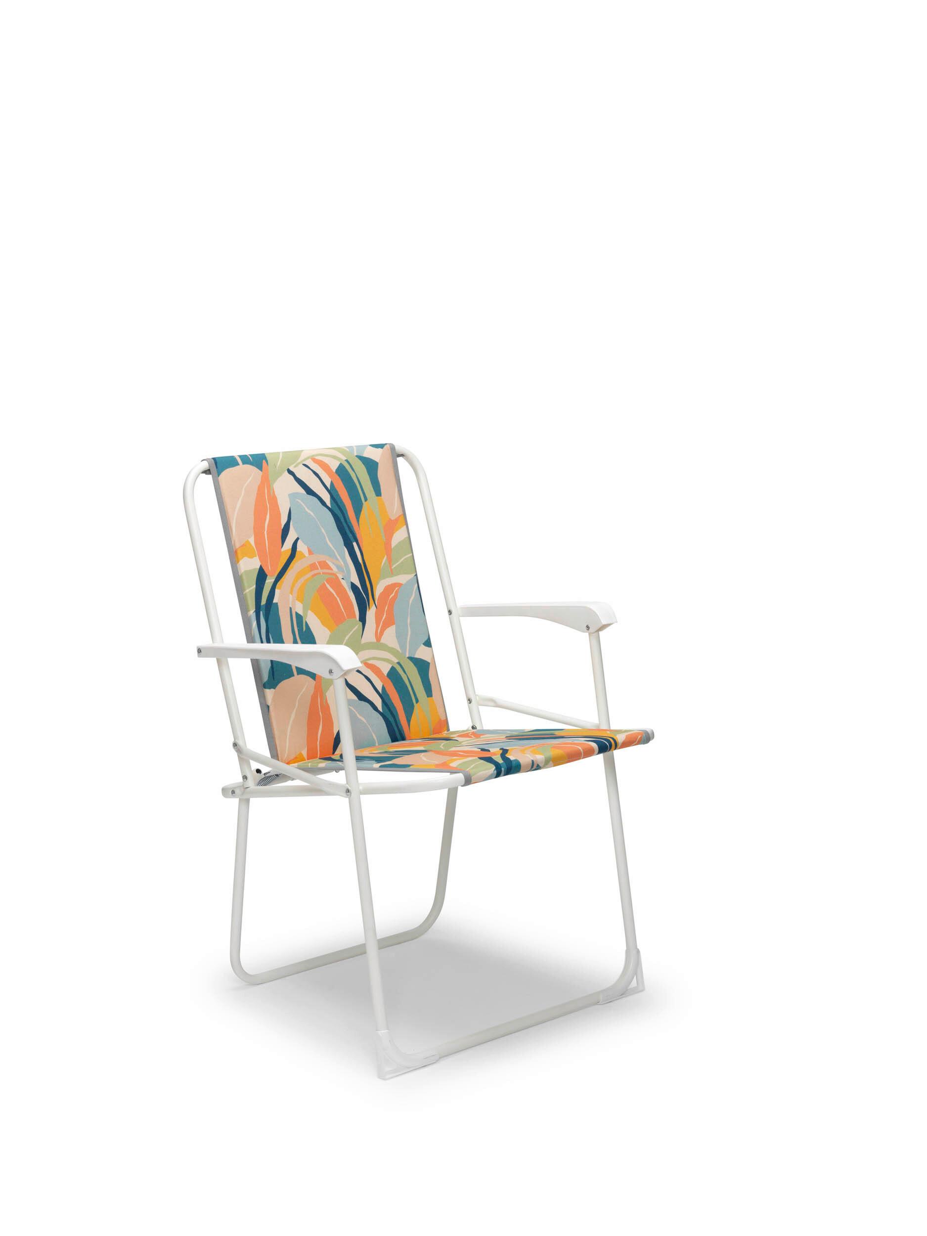 KLAPPSTUHL CHIEMSEE – KLAPPSTUHL - Multicolor/Weiß, Basics, Textil/Metall (56/78/53cm) - Gardenson